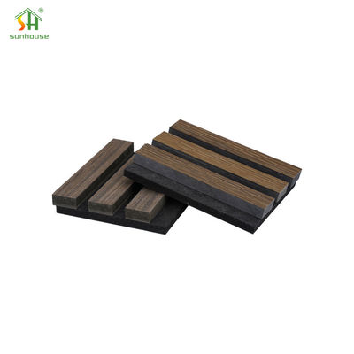 Modern Fluted Slat Wall Panel Soundproof 3D Decorative Oak Acoustic Wood Wall Panels