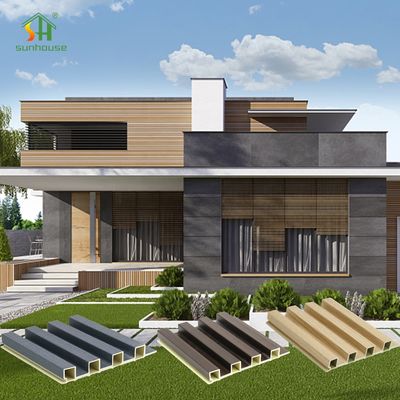 WPC Wall Panel with Wooden Grain Design 30 Years Service Life and 100% Recycled for Interior Decoration