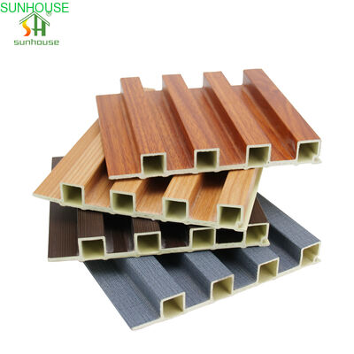 Spot Goods Waterproof WPC Wall Panel for Interior Design Fluted PVC Wooden Core Panel with Sag Resistance for Hotel Application