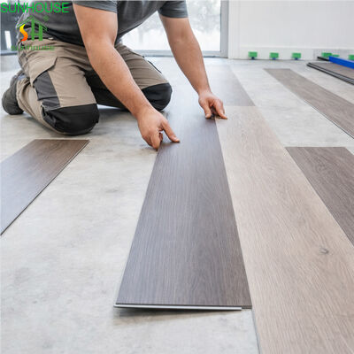 SPC Rigid Core Vinyl Plank Flooring with Class 33/42 Rating, 0.3-0.7mm Wear Layer, and Bfl-s1 Fire Classification