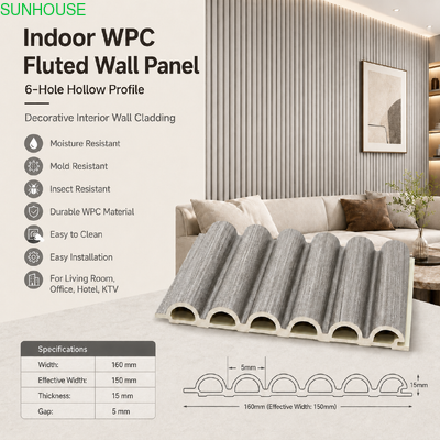 Un buon prezzo. WPC Interno Pannello di Parete Superficie Finitura Consistenza del colore e Guida qualità del film in linea