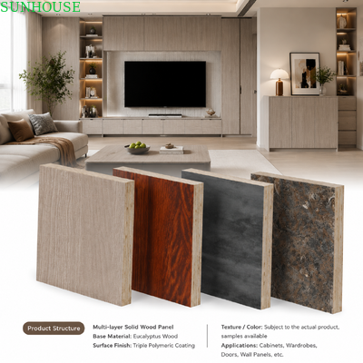 Un buon prezzo. Finiture di superficie in compensato a melamina, lucente opaco, con texture e grano di legno in linea